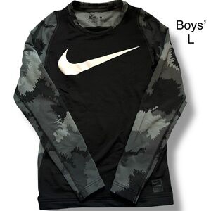 Nike Pro Hyperwarm Compression Top - White & Black M